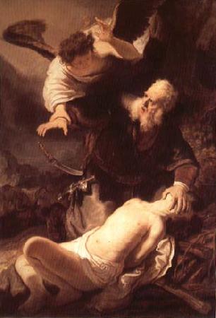 Rembrandt van rijn The Sacrifice of Isaac oil painting picture